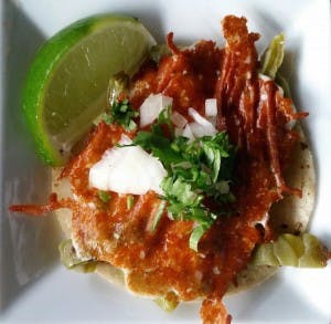 nopales and cheese taco