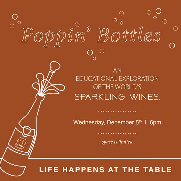 Poppin' Bottles: Sparkling Wine Class (Wednesday, December 5th, 6:00pm)
