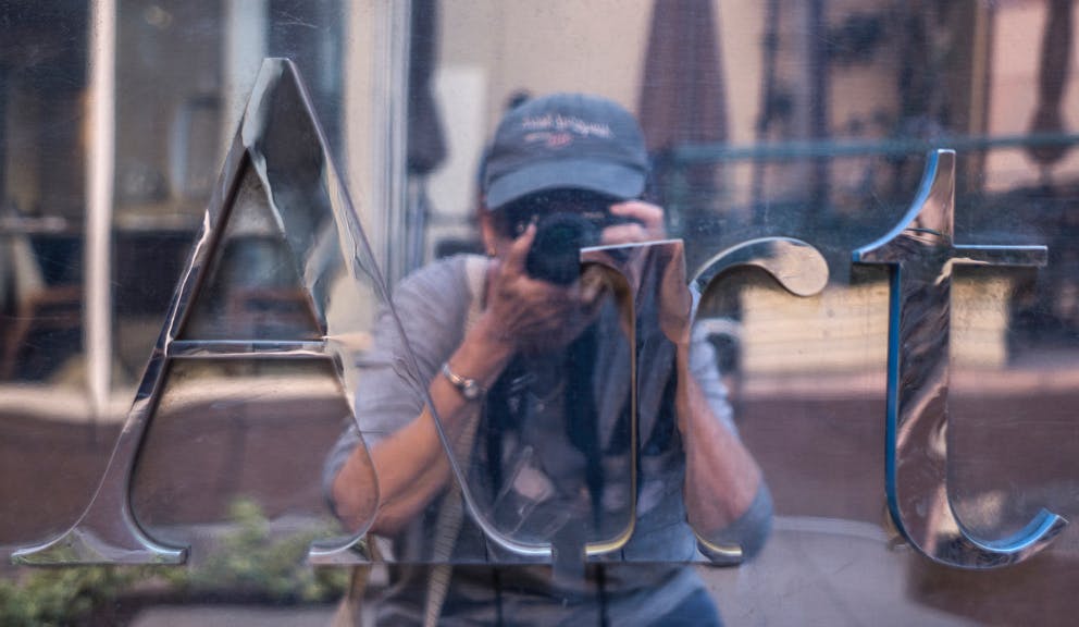 a person looking at the camera