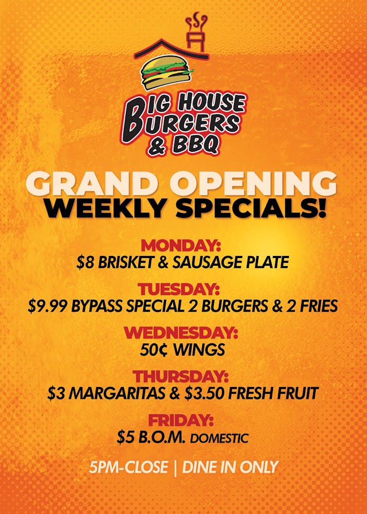 Weekly Specials | My Big House Online