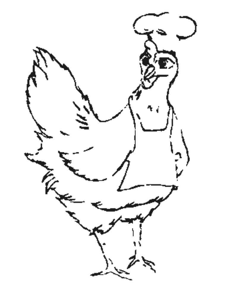 a drawing of a cartoon character