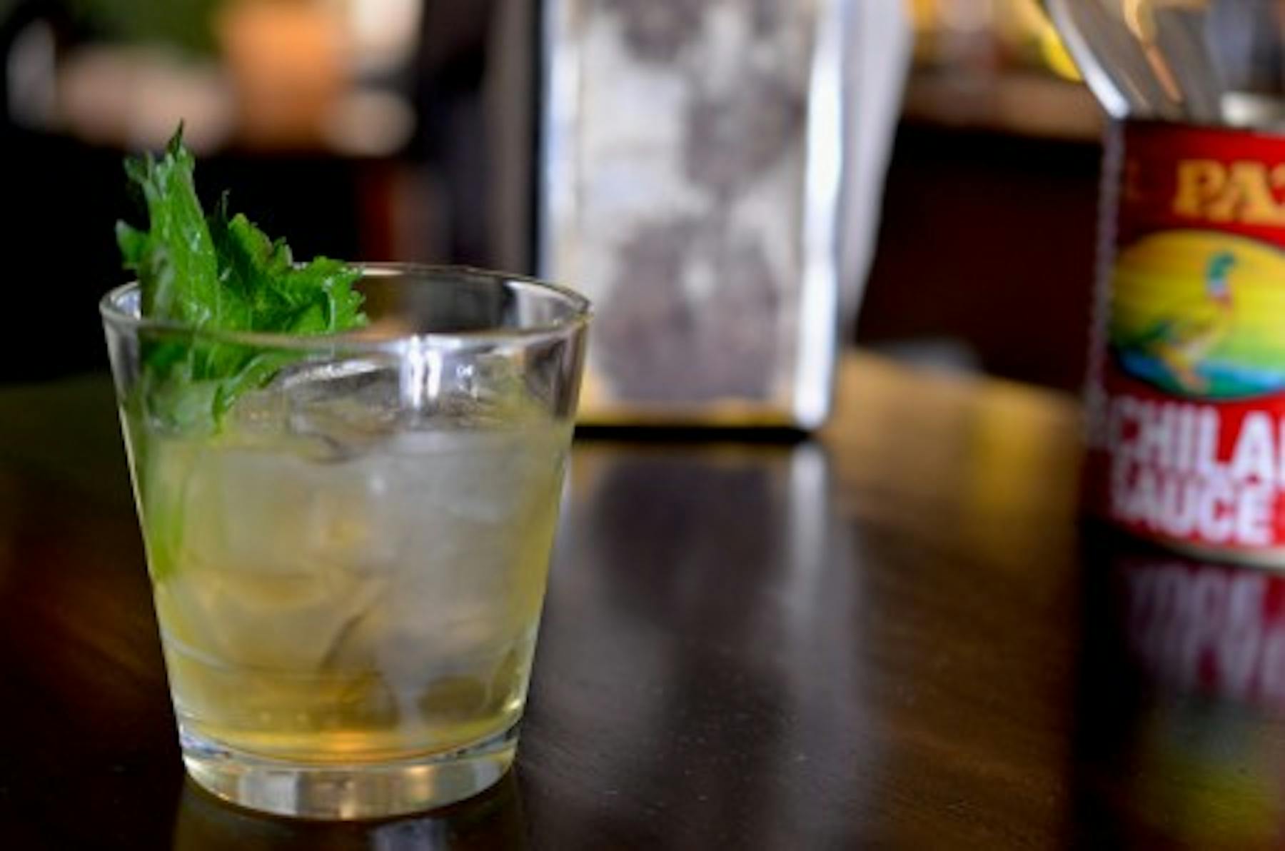 Chinito don julio blanco, with apple spice, green tea and shiso