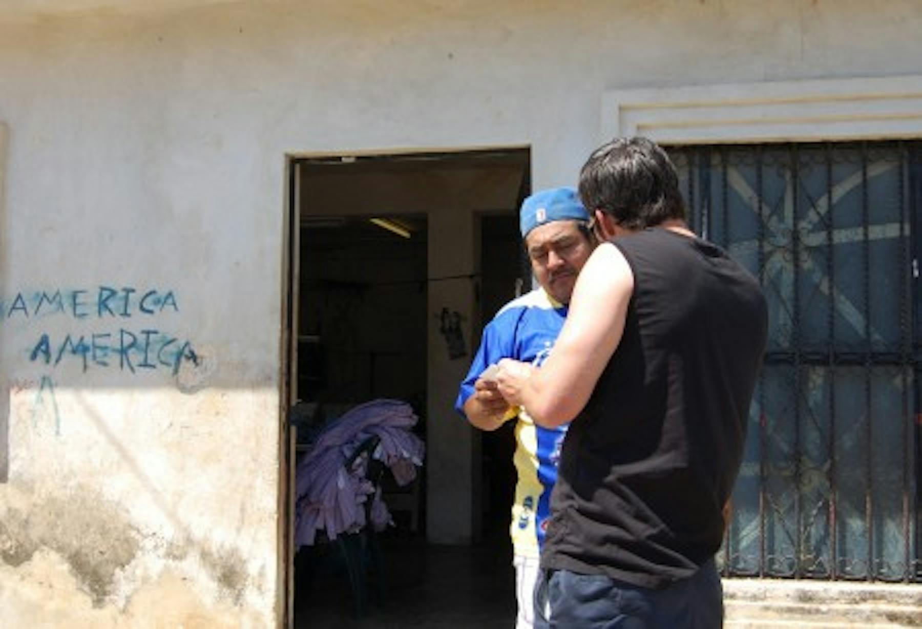 joe asking for directions to a man