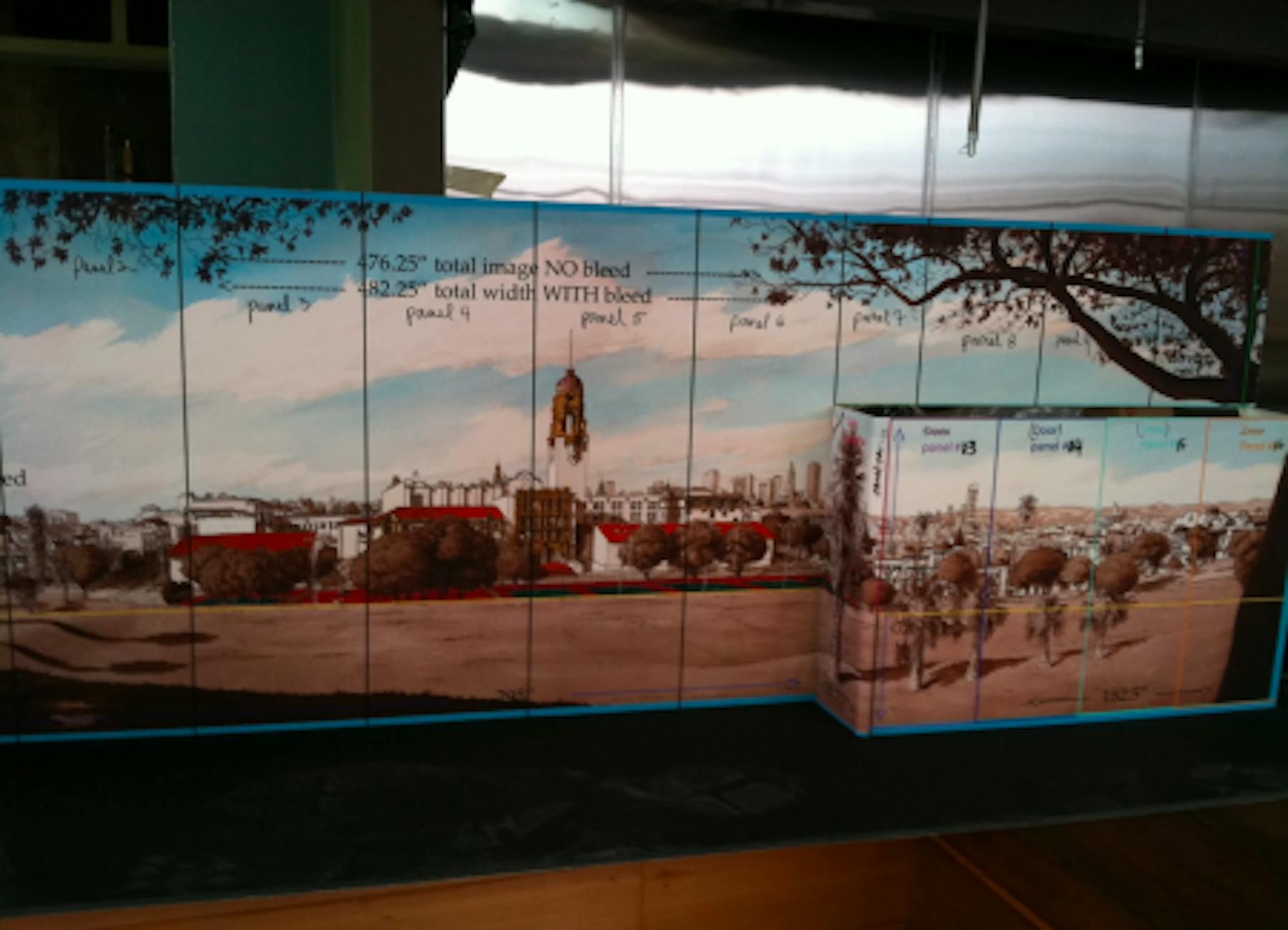 Paul Madonna's Dolores Park mural in miniature: Ready to be installed.