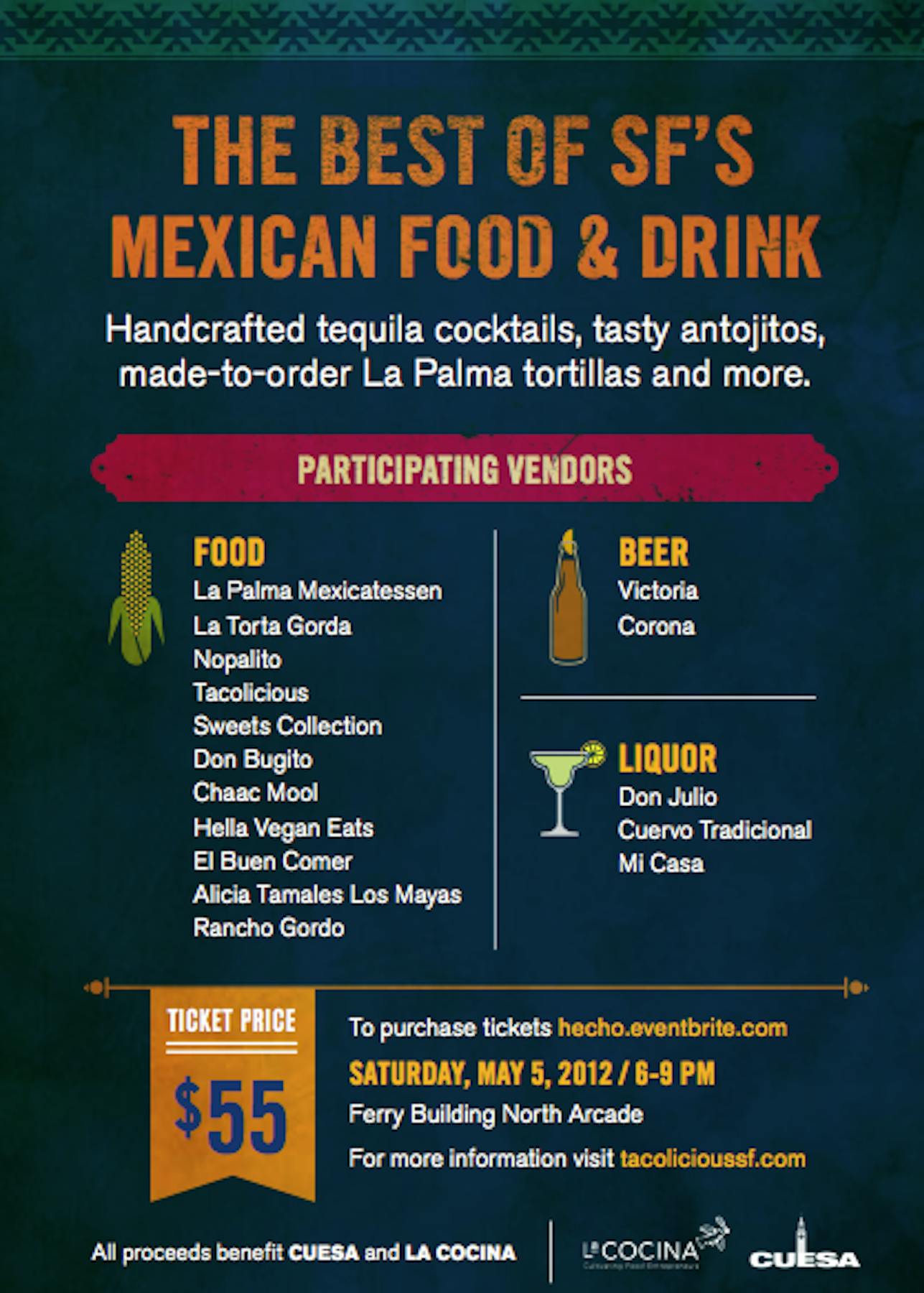 the best of SF Mexican Food & drink handcrafted tequila cocktails, tasty antojitos, made to order, la palma tortillas and more menu featuring food, beer and liquor