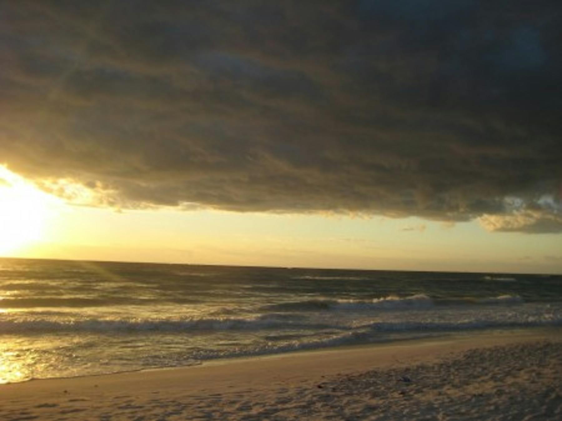 The beach in front of the house at Tulum