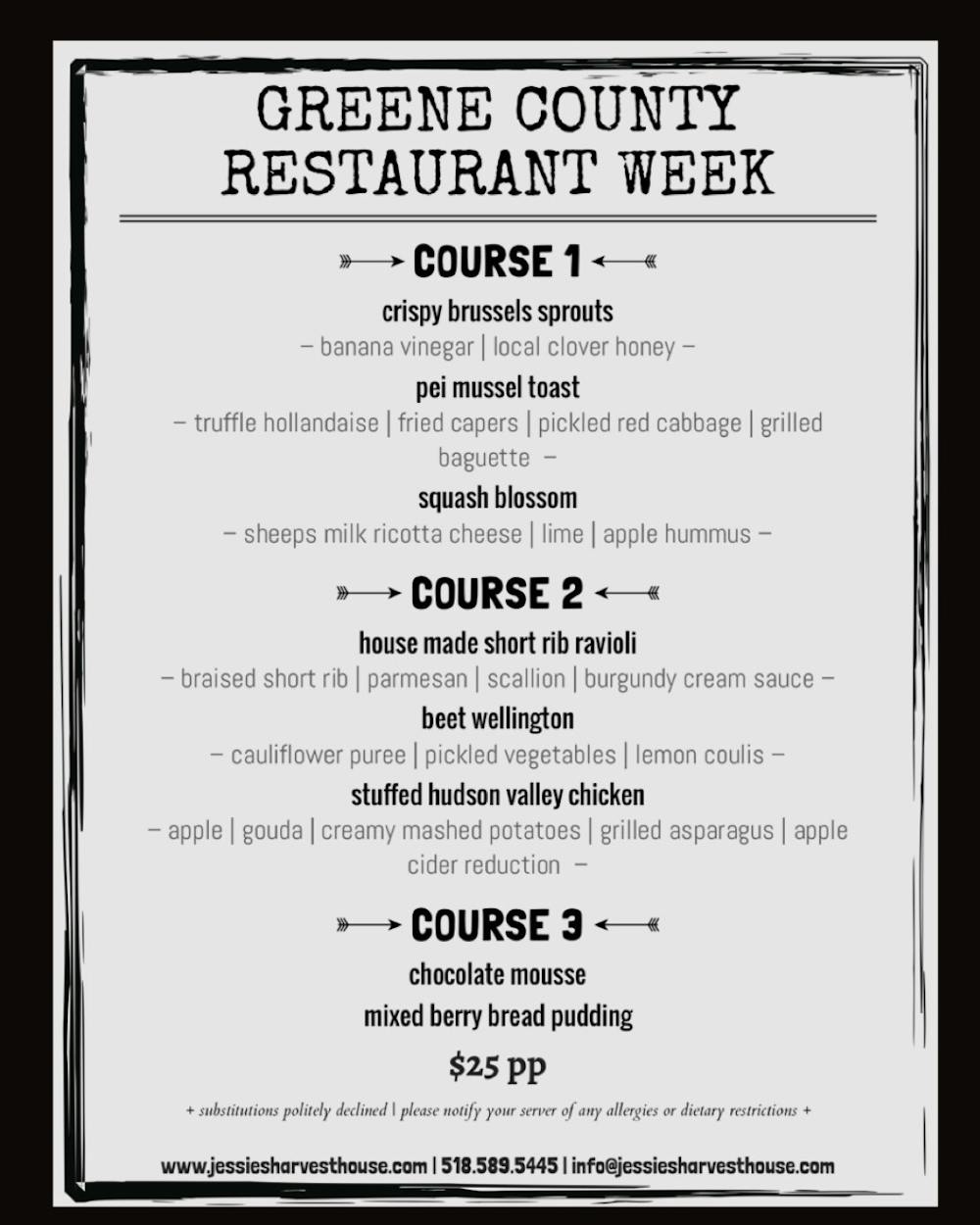 Greene County Restaurant Week Jessie's Harvest House