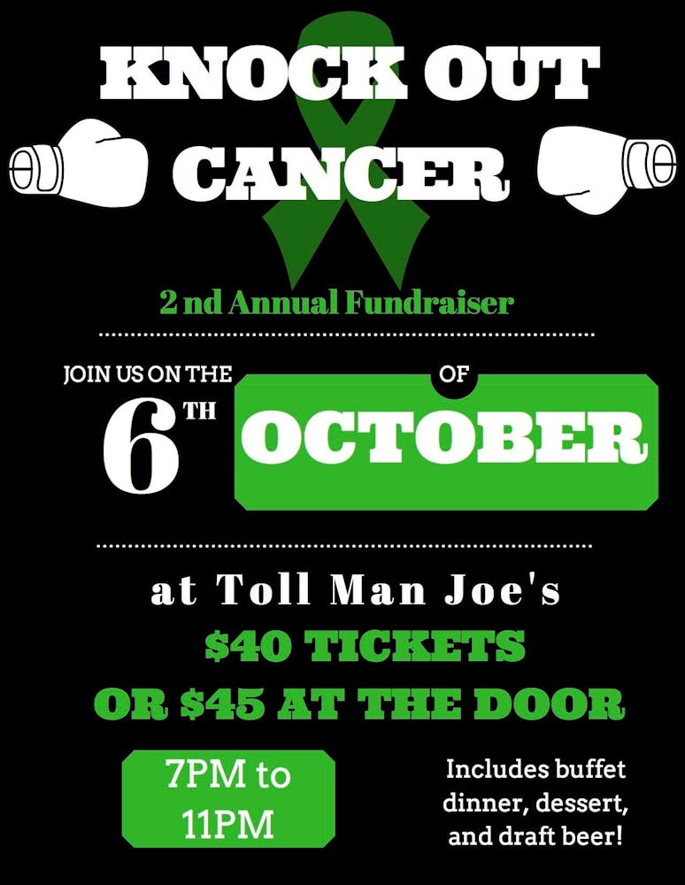 Knock Out Cancer Tickets Available At Door Toll Man Joe S