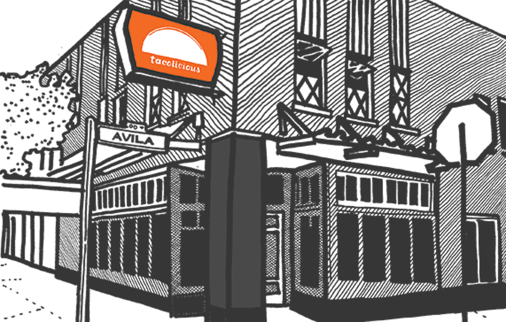 Sketch of restaurant on the Marina neighborhood